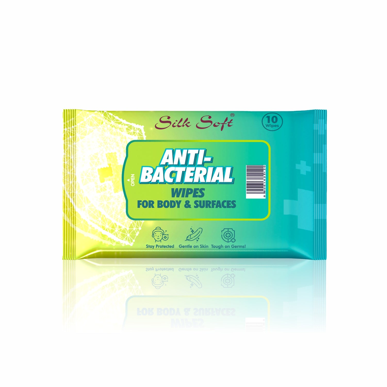 Silk Soft Antibacterial Wet Wipes – 10 Wipes Silk Soft