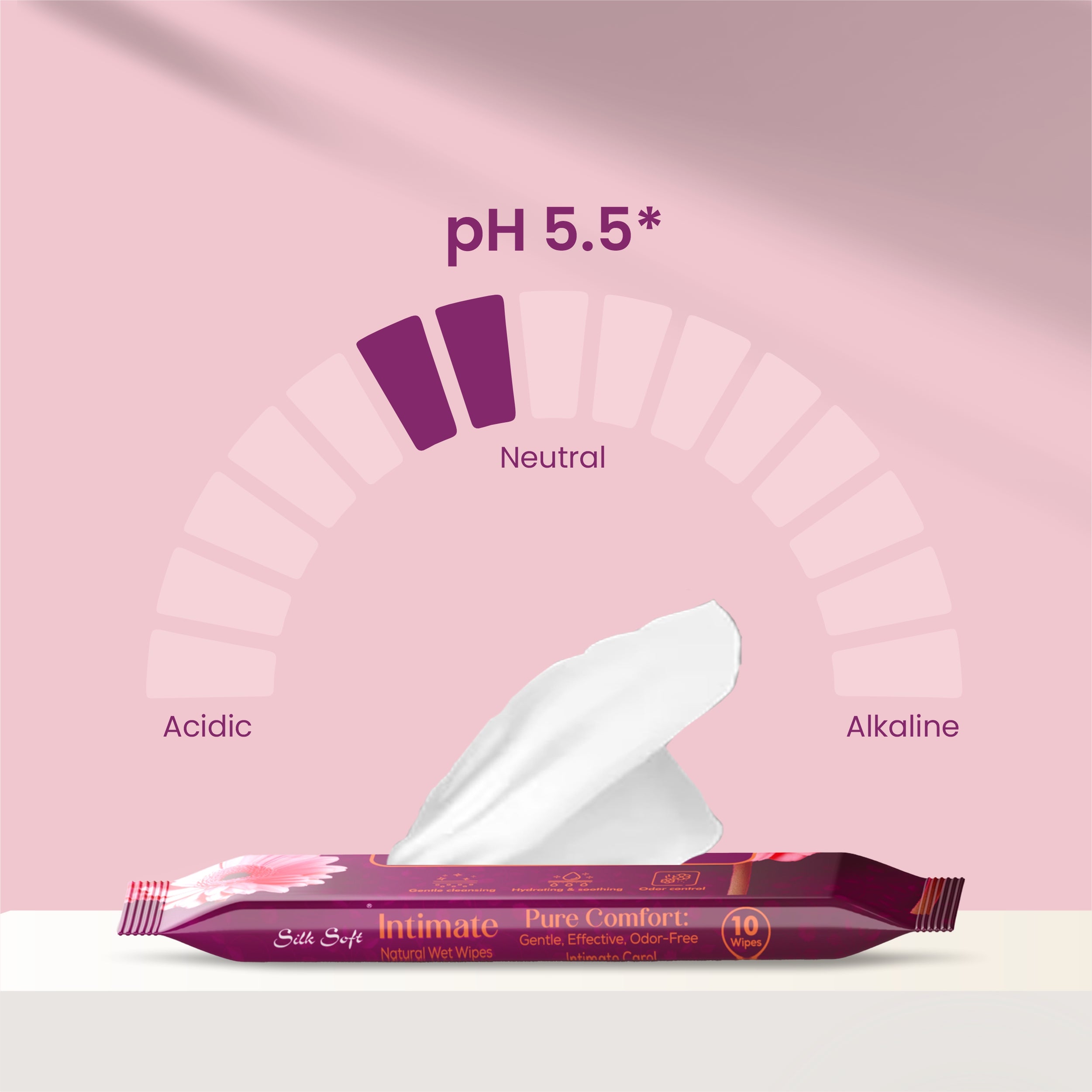 Intimate Wipes - 10 Wipes Silk Soft