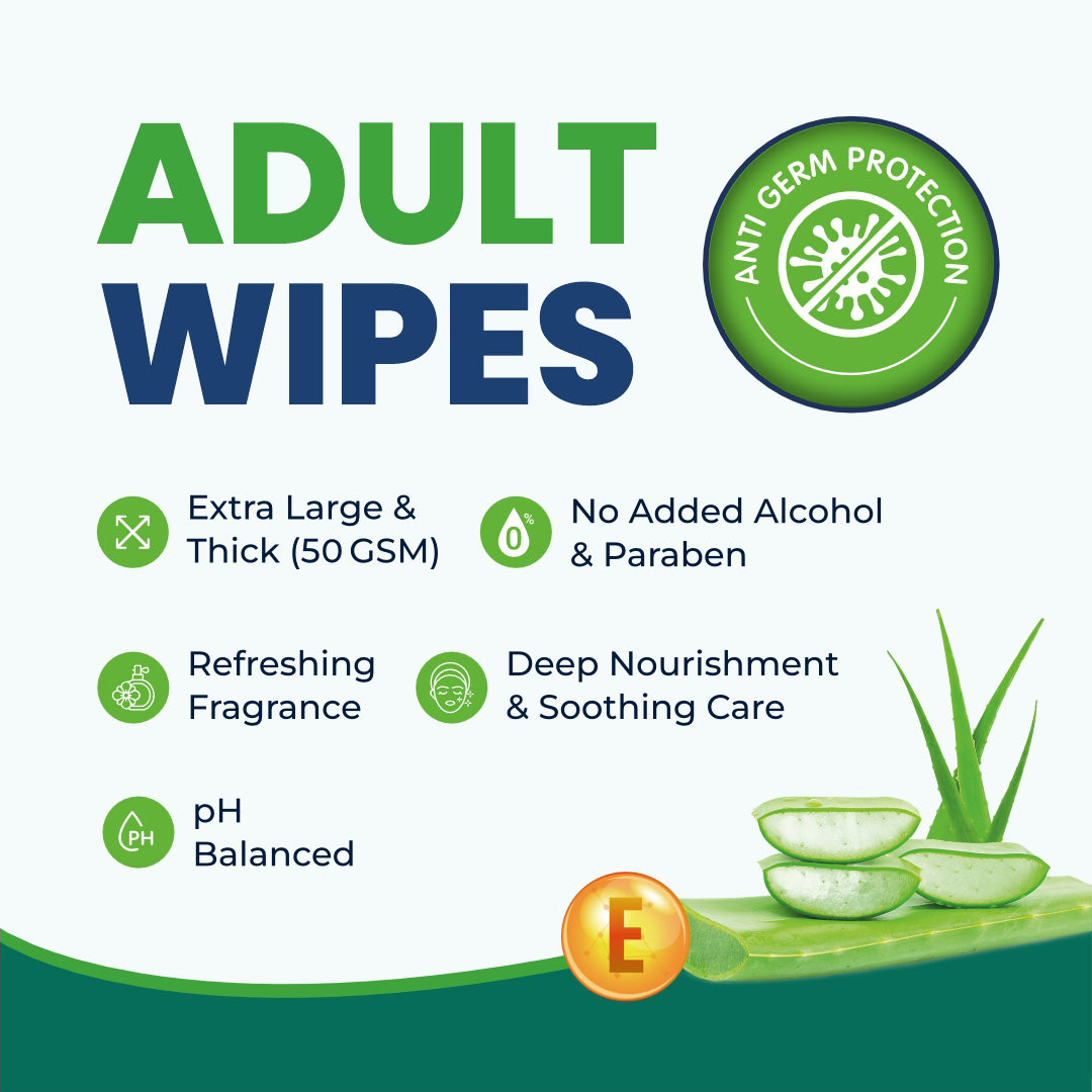 Adult Care Wet Wipes (40 pcs) Silk Soft