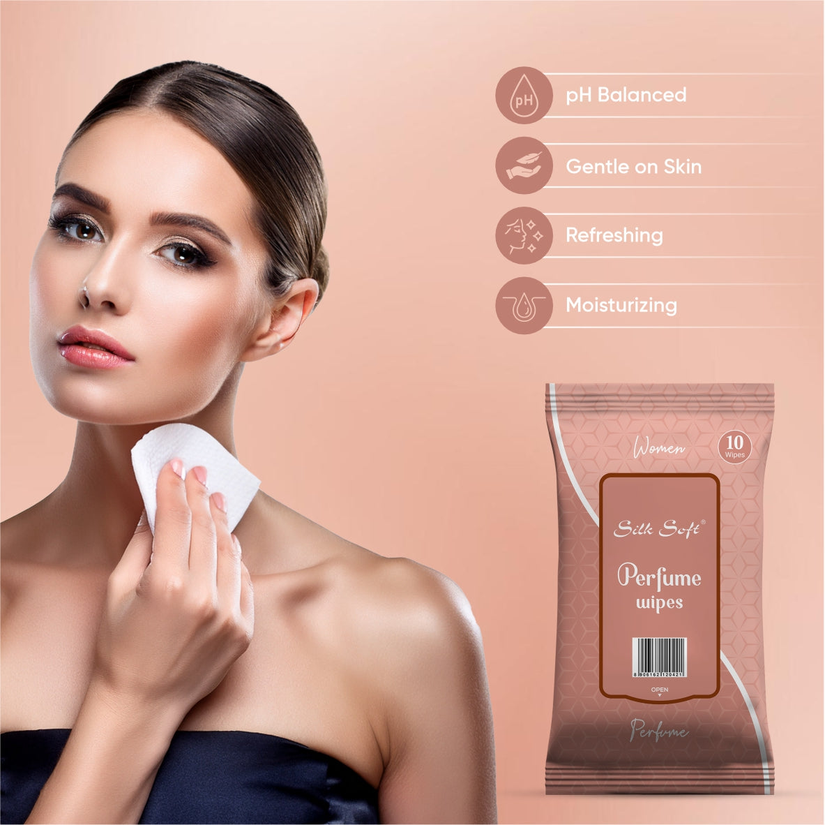 Silk Soft Perfume Wipes for Women