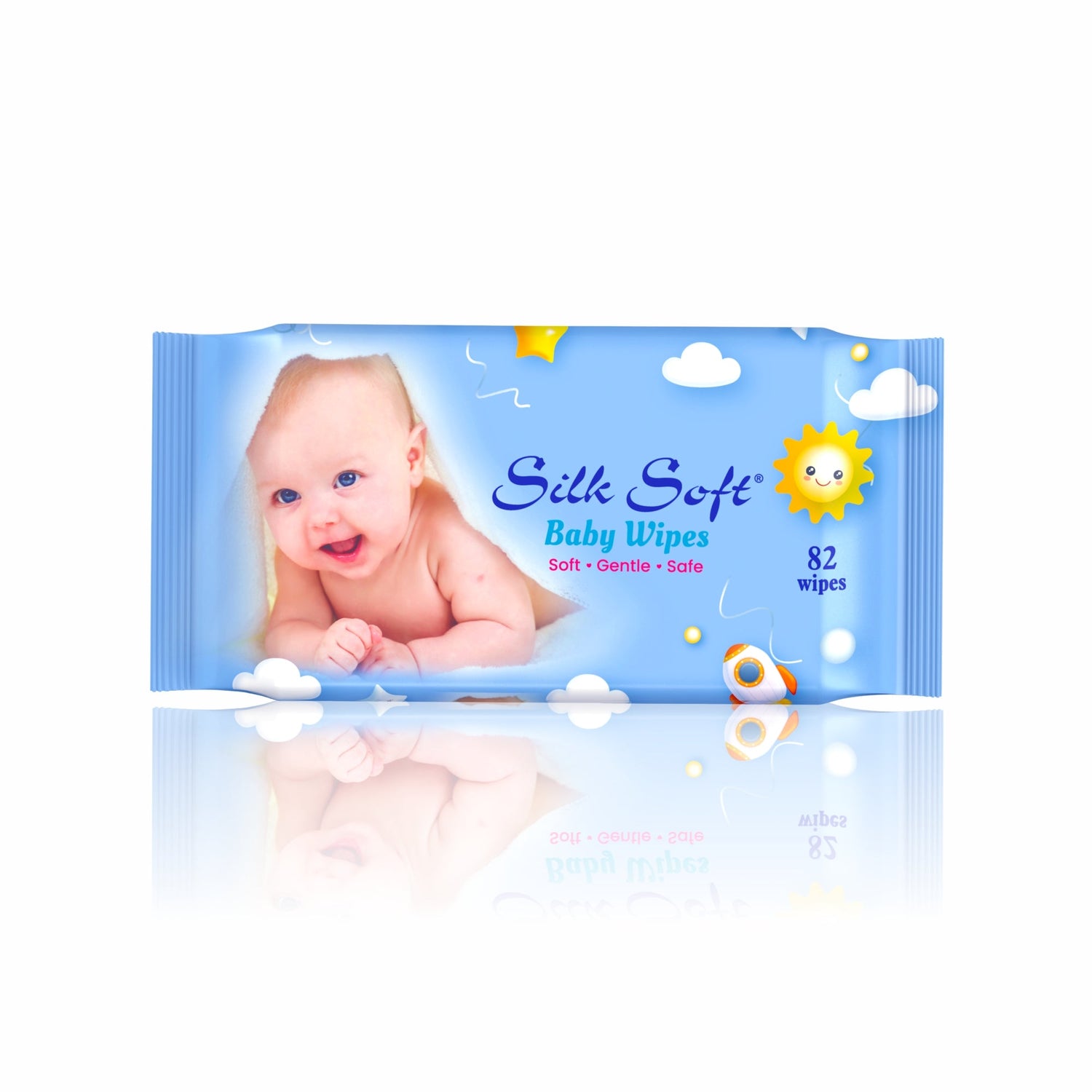 Silk Soft Baby Wet  Wipes Without Lid (82 Pcs) (Buy 3 & Get 3 Free) silksoftindia
