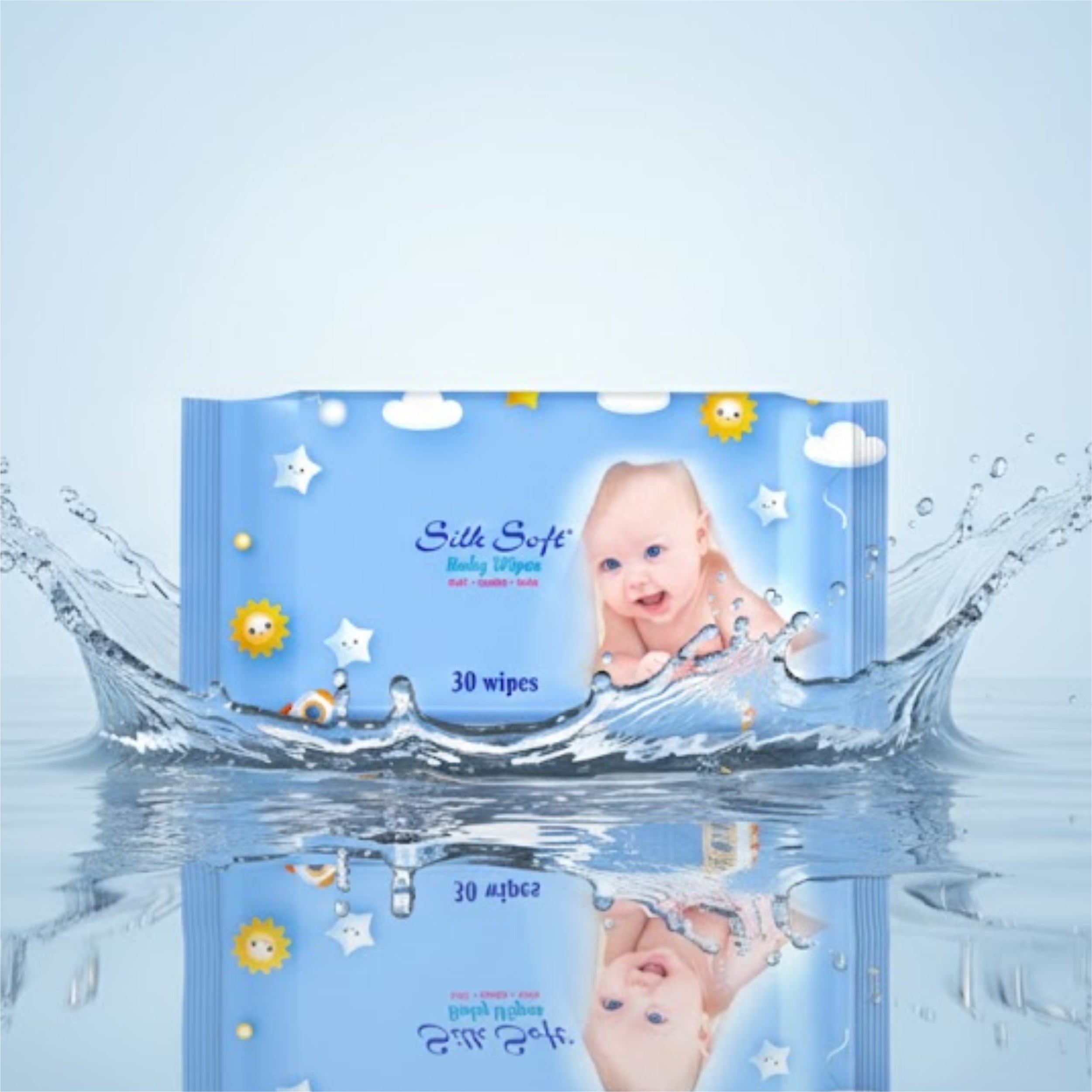 Baby Wet Wipes - 30 Pulls Silk Soft