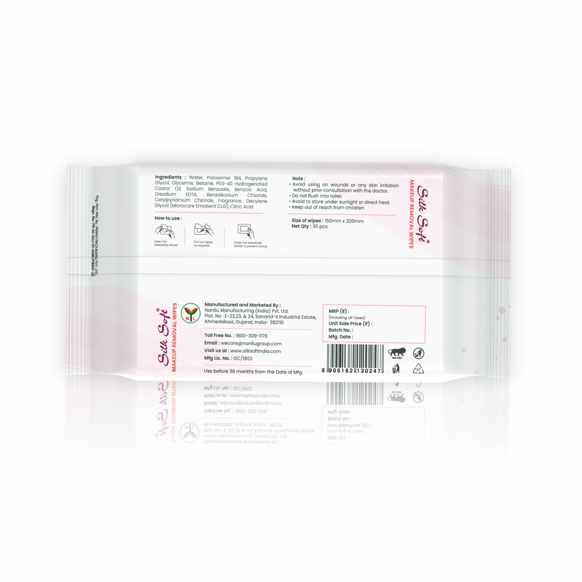 Silk Soft Makeup Remover Wipes Silk Soft