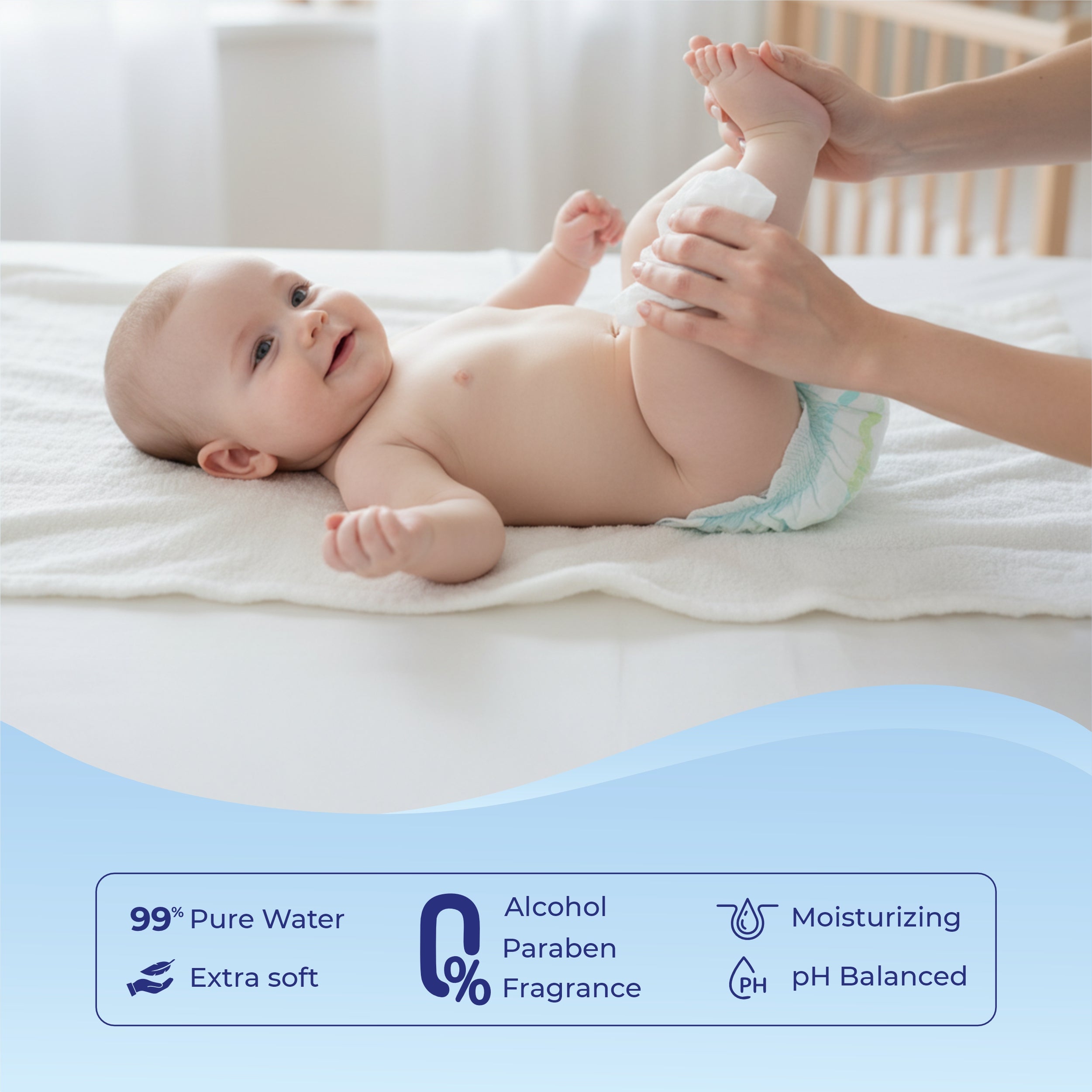 Baby Wet Wipes - 30 Pulls Silk Soft