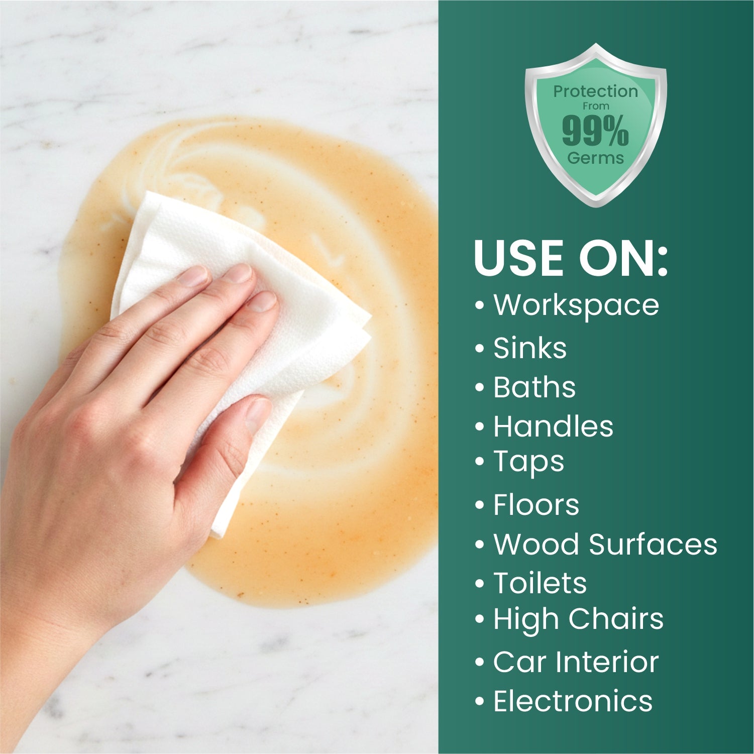 Antibacterial Wet Wipes – 10 Wipes Silk Soft