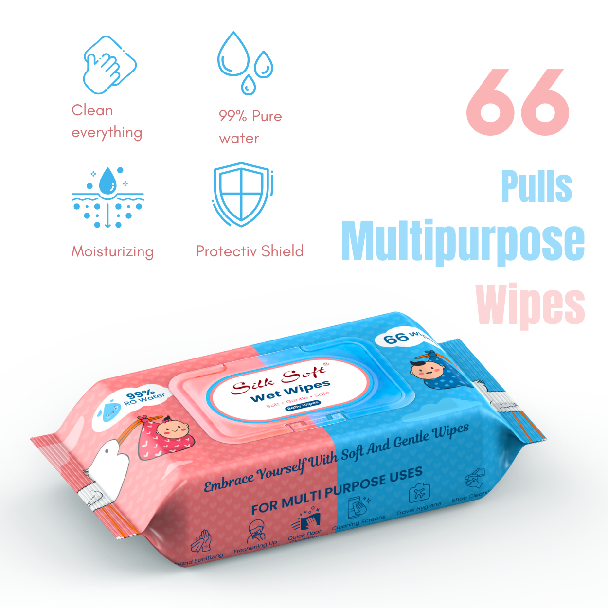 Silk Soft Multipurpose Wet Wipes silksoftindia