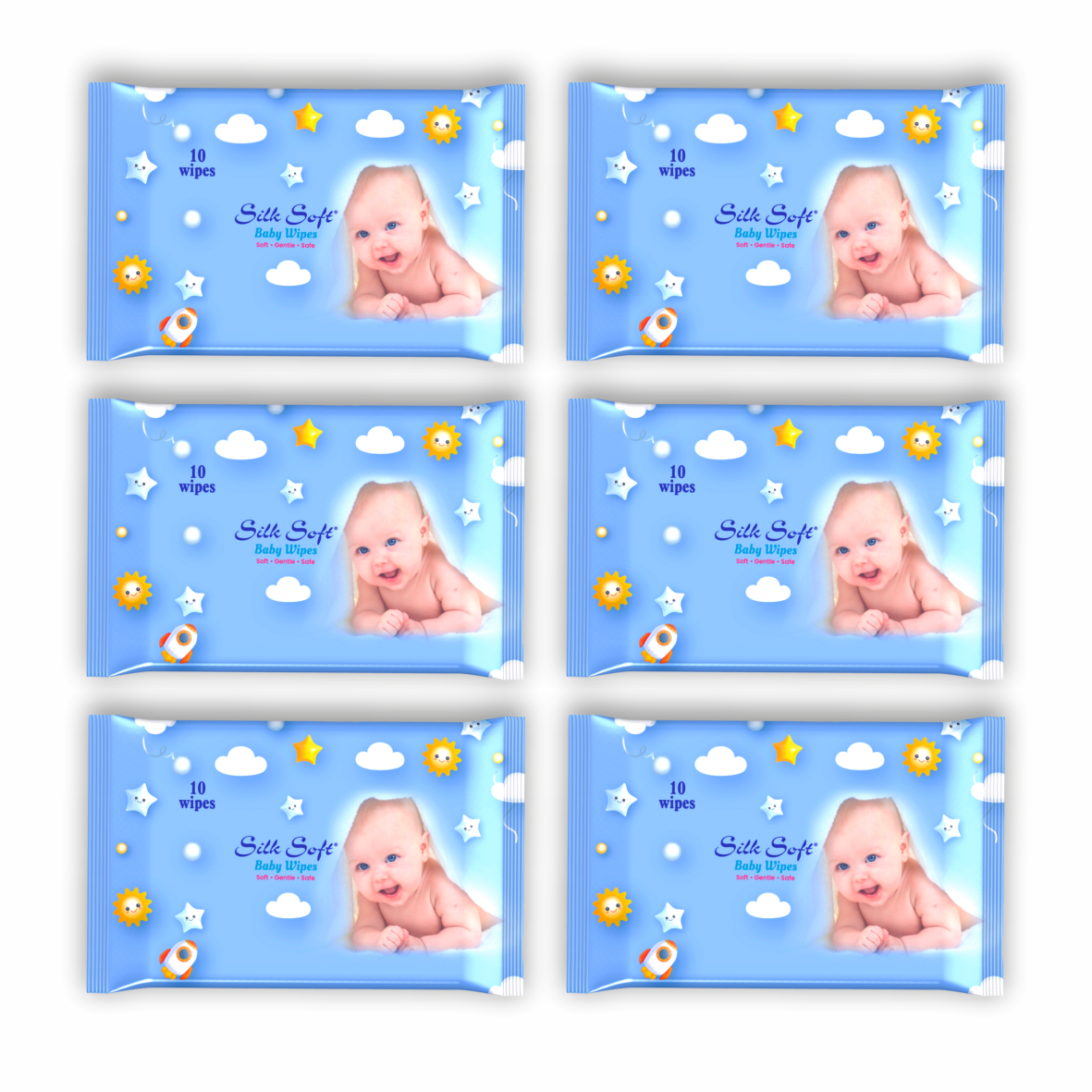 Silk Soft Baby Wipes – 10 Wipes Silk Soft