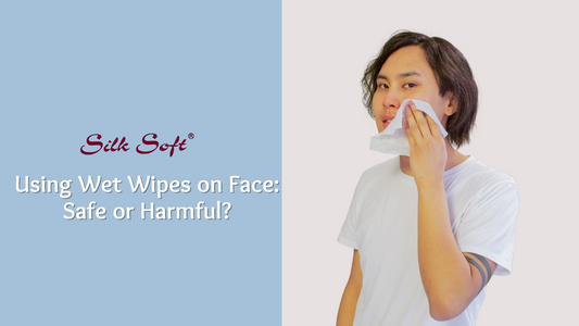 Wet wipes on face