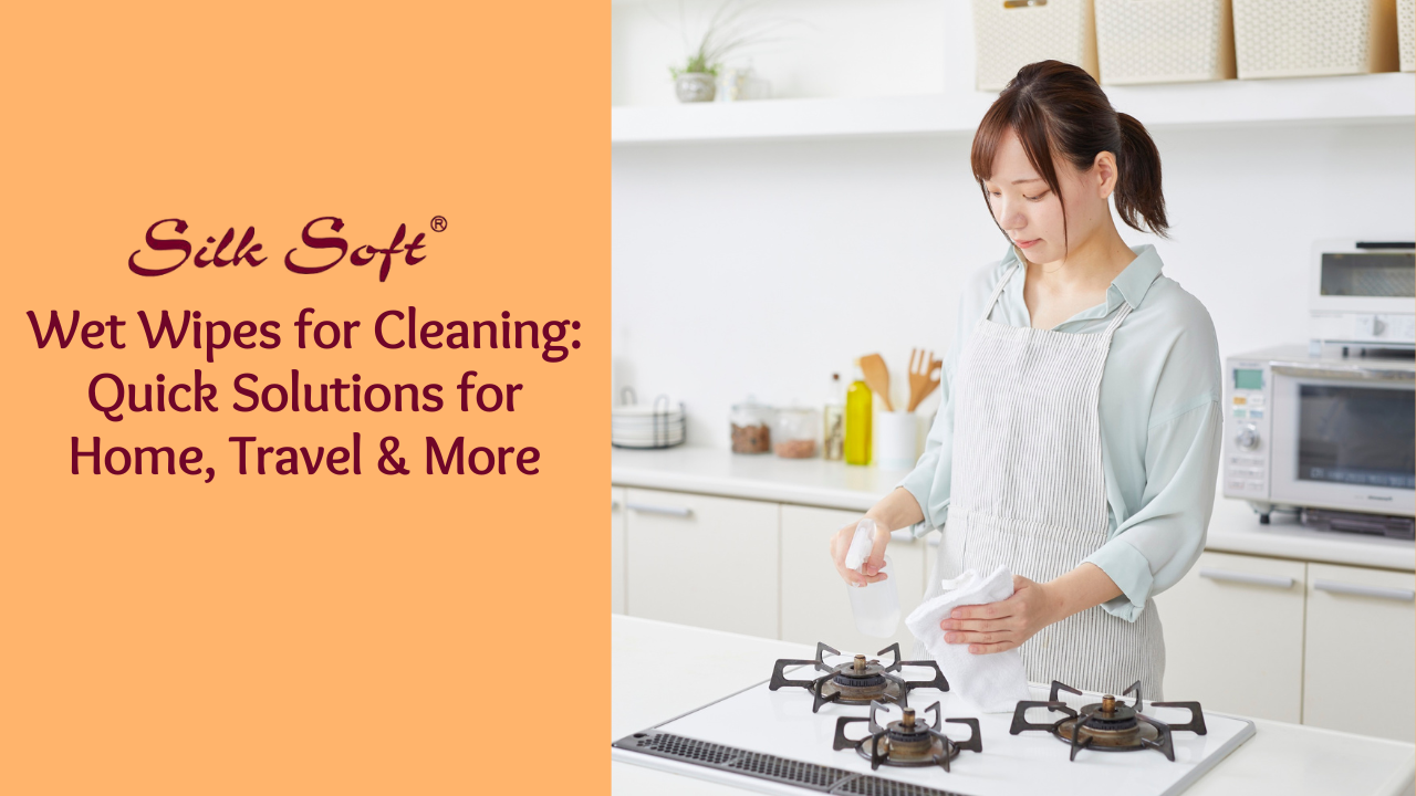 Wet wipes for cleaning