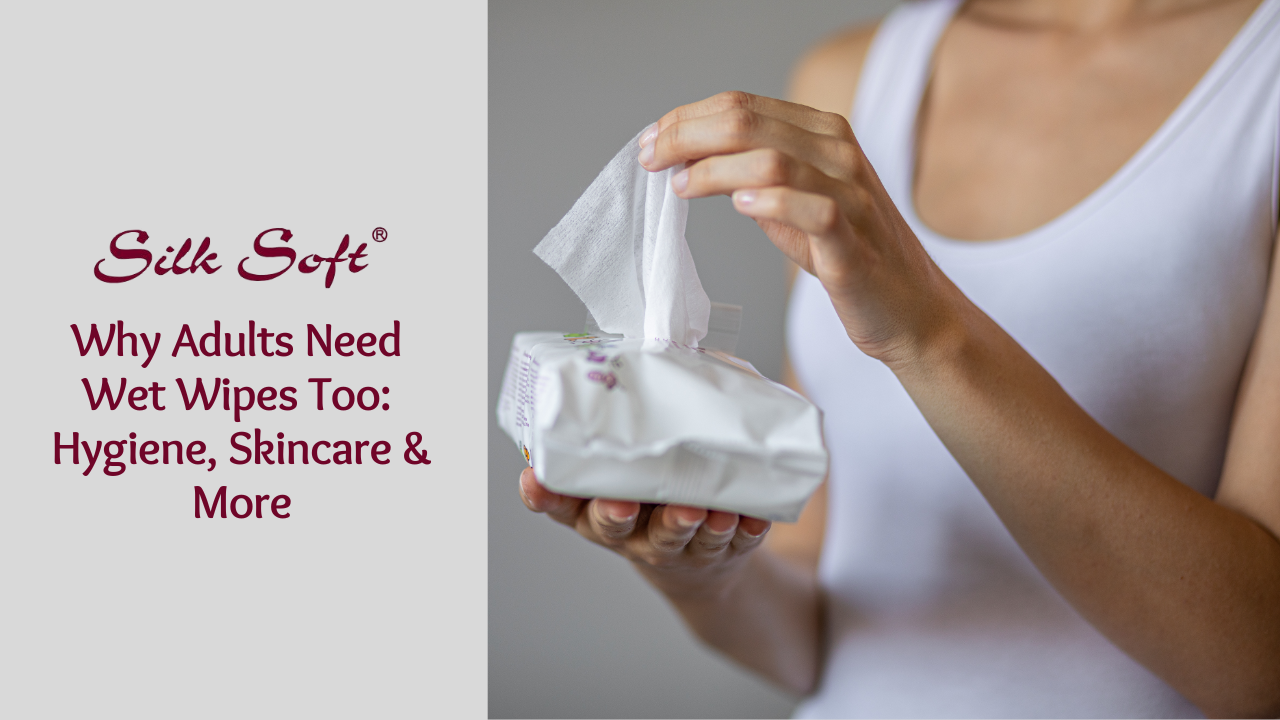Adult using wipes