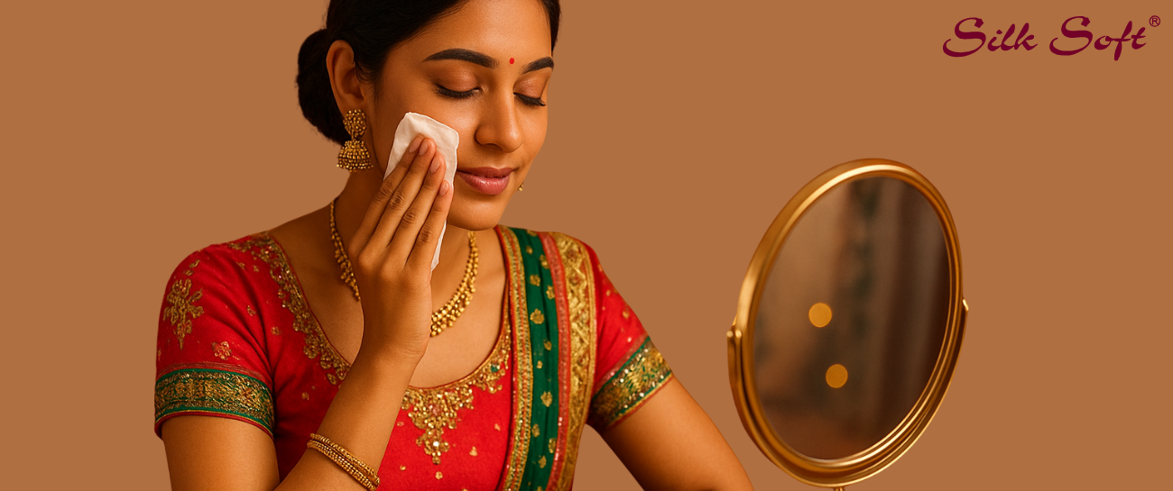 Navratri Ready Skin: Cleanse with Face Wipes Before Makeup