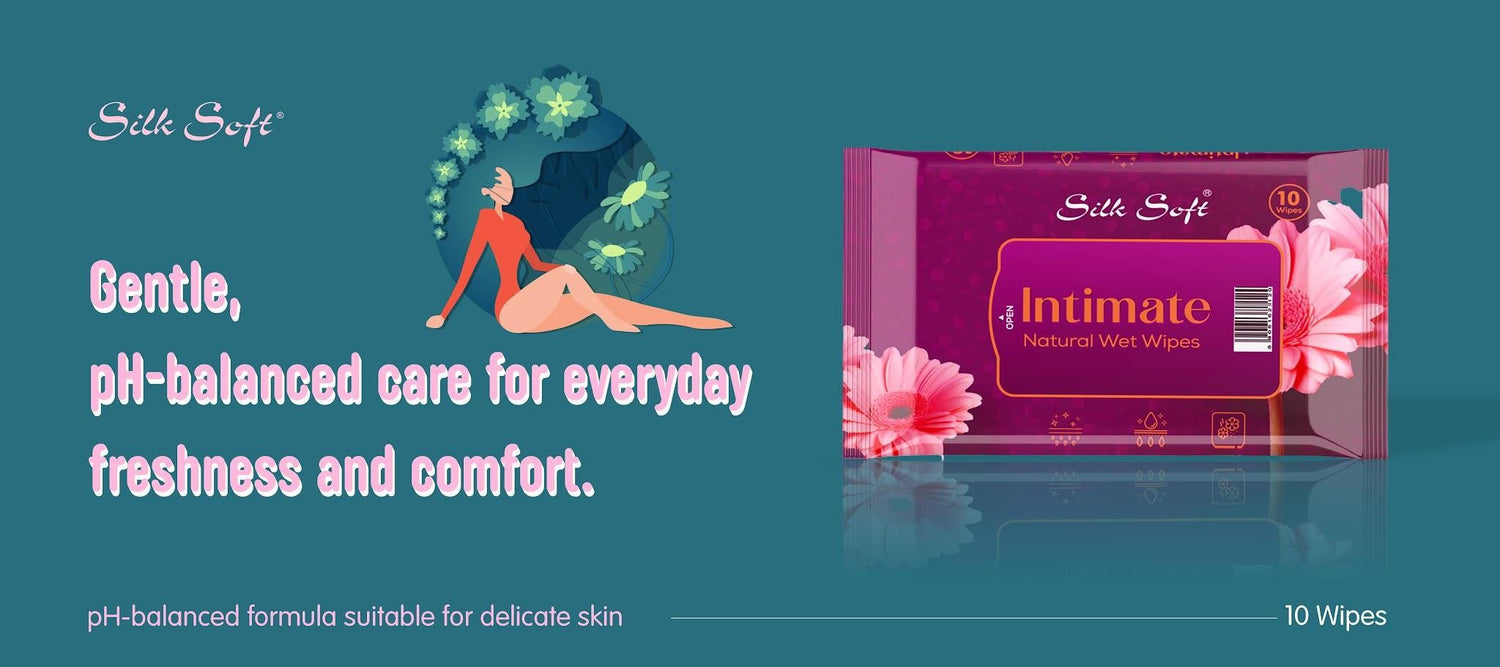 Intimate Natural Wet Wipes: Gentle Care for Everyday Freshness Silk Soft