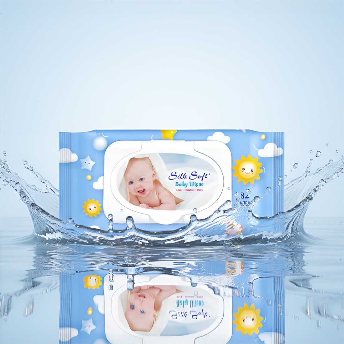 Baby Wet Wipes with Lid - 82 Wipes Silk Soft