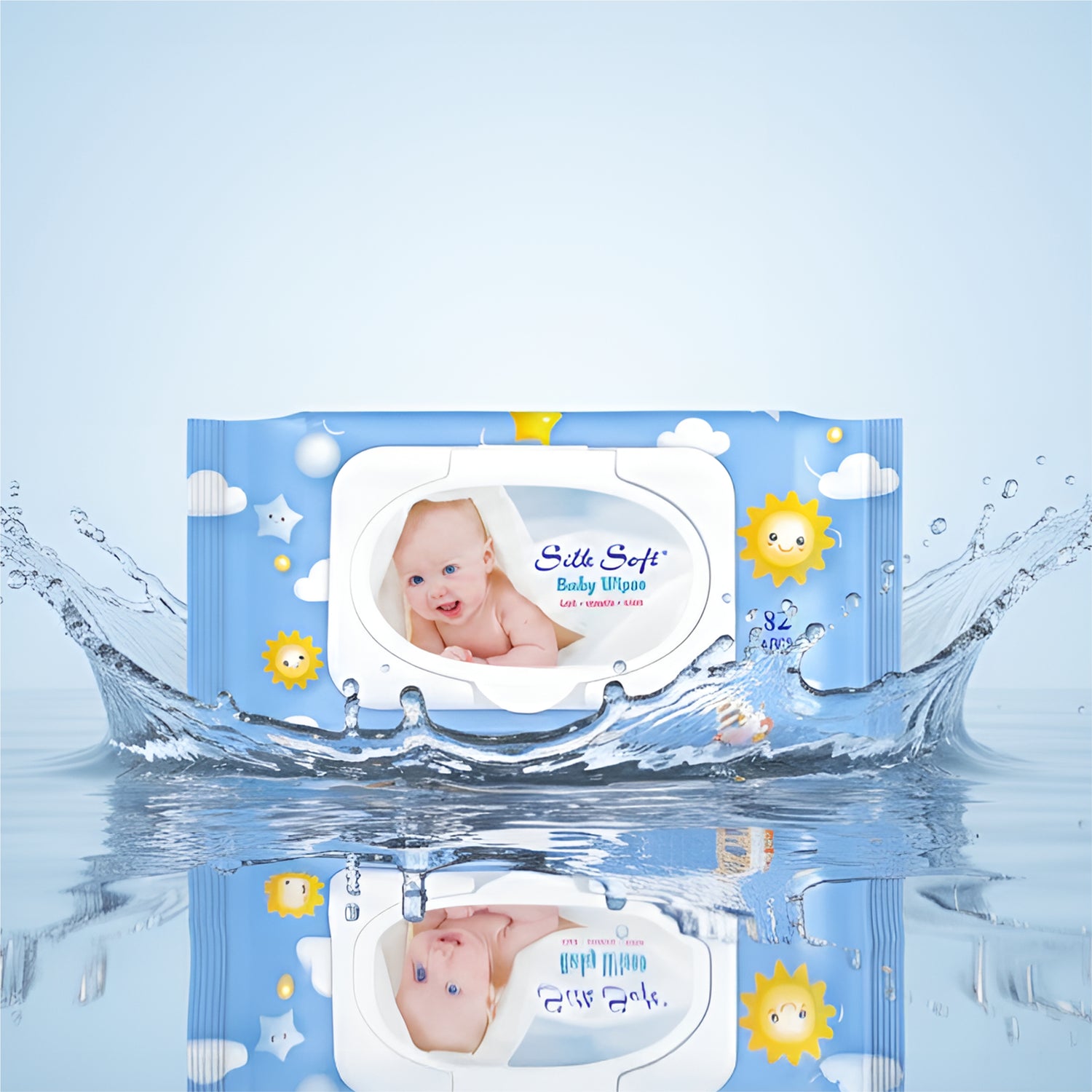 Baby Wet Wipes with Lid - 82 Wipes Silk Soft
