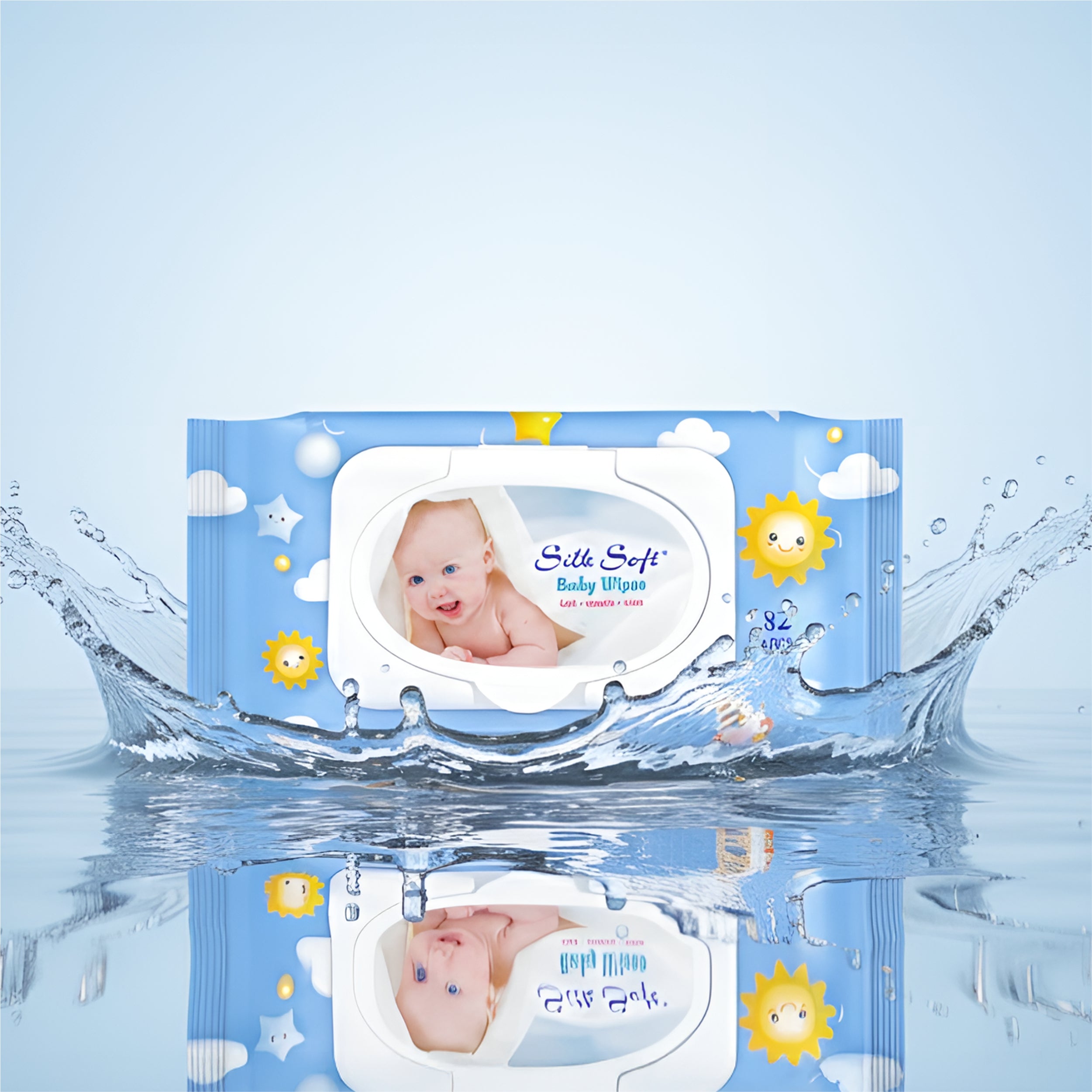 Baby Wet Wipes with Lid - 82 Wipes Silk Soft