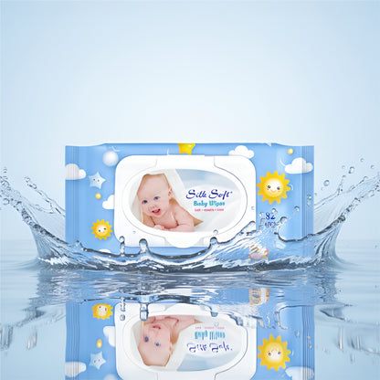 Baby Wet Wipes with Lid - 82 Wipes Silk Soft
