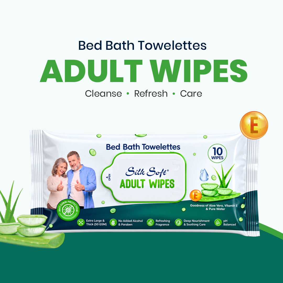Adult Care Wet Wipes (40 pcs) Silk Soft
