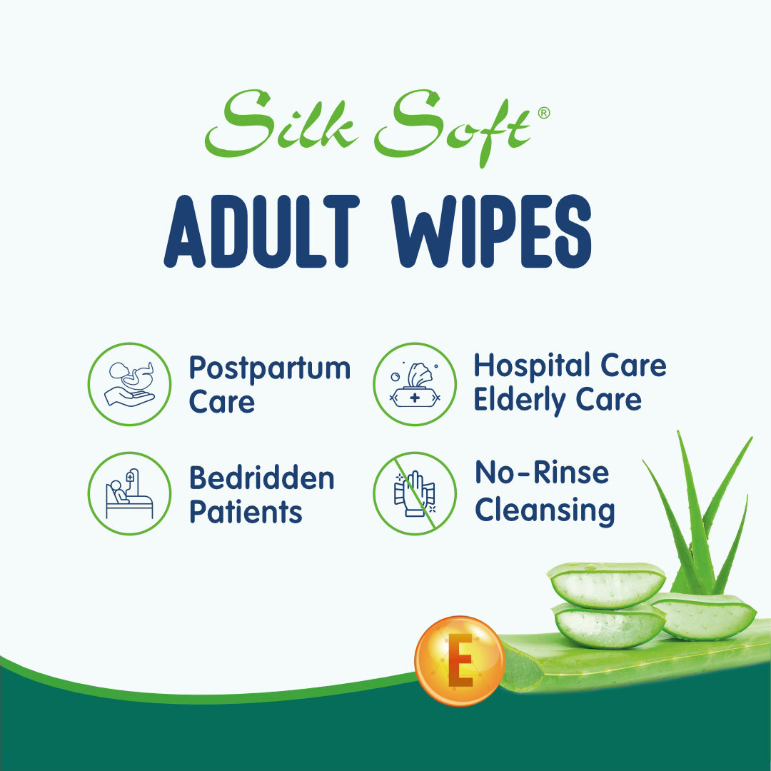 Adult Care Wet Wipes (40 pcs) Silk Soft