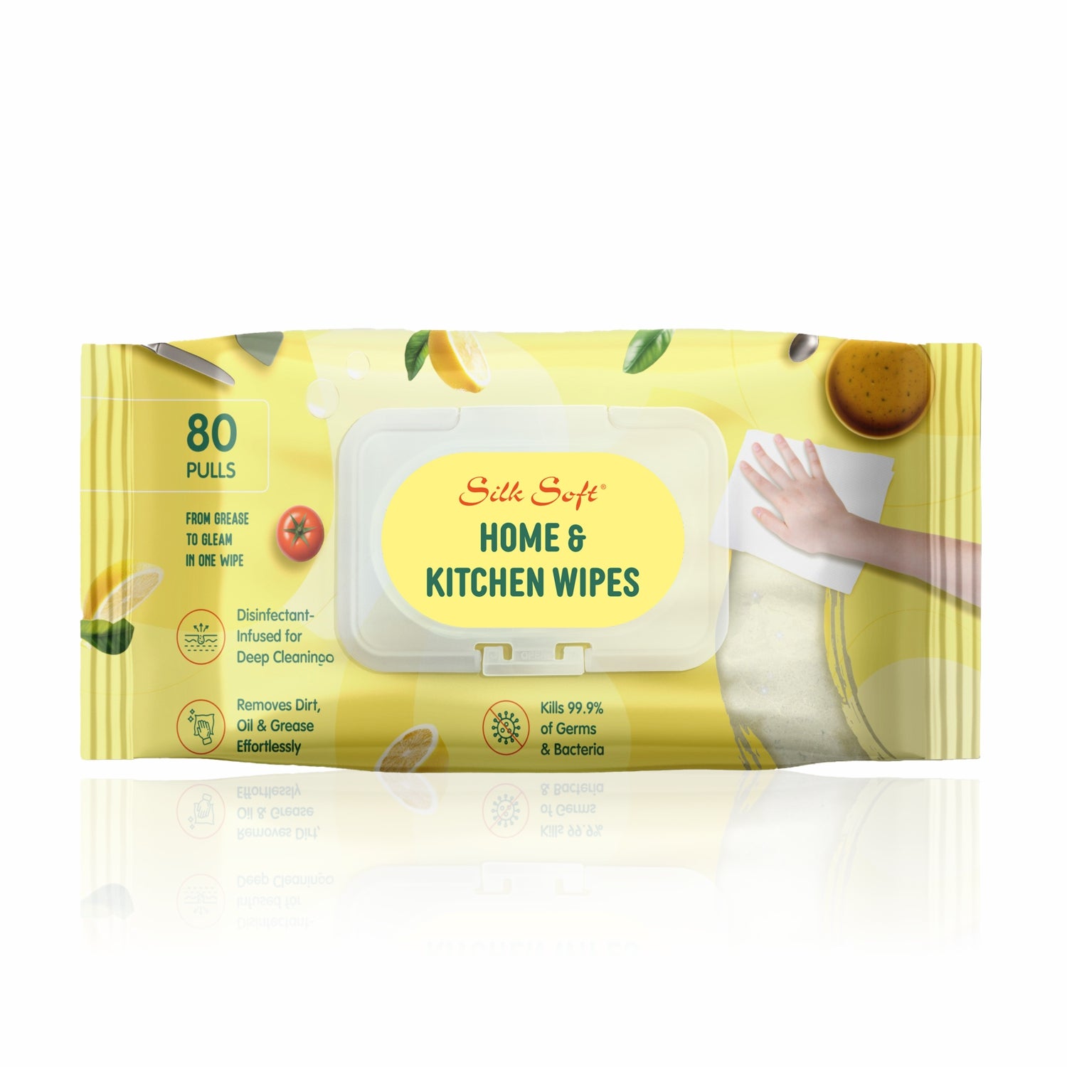 Kitchen Cleaning Wipes (80 pcs) Silk Soft