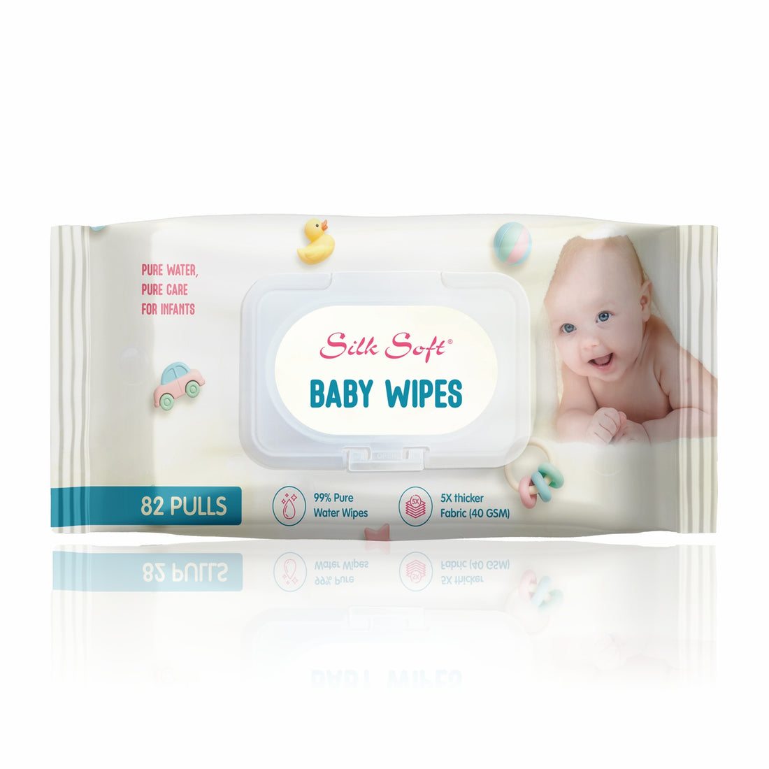 Baby Wipes 82 Pulls Silk Soft