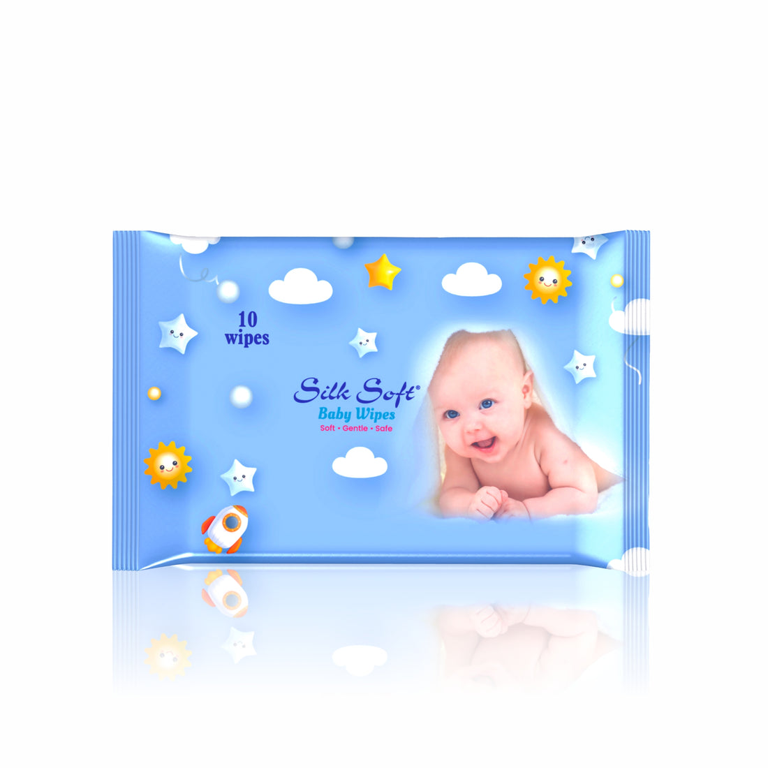 Silk Soft Baby Wipes – 10 Wipes Silk Soft