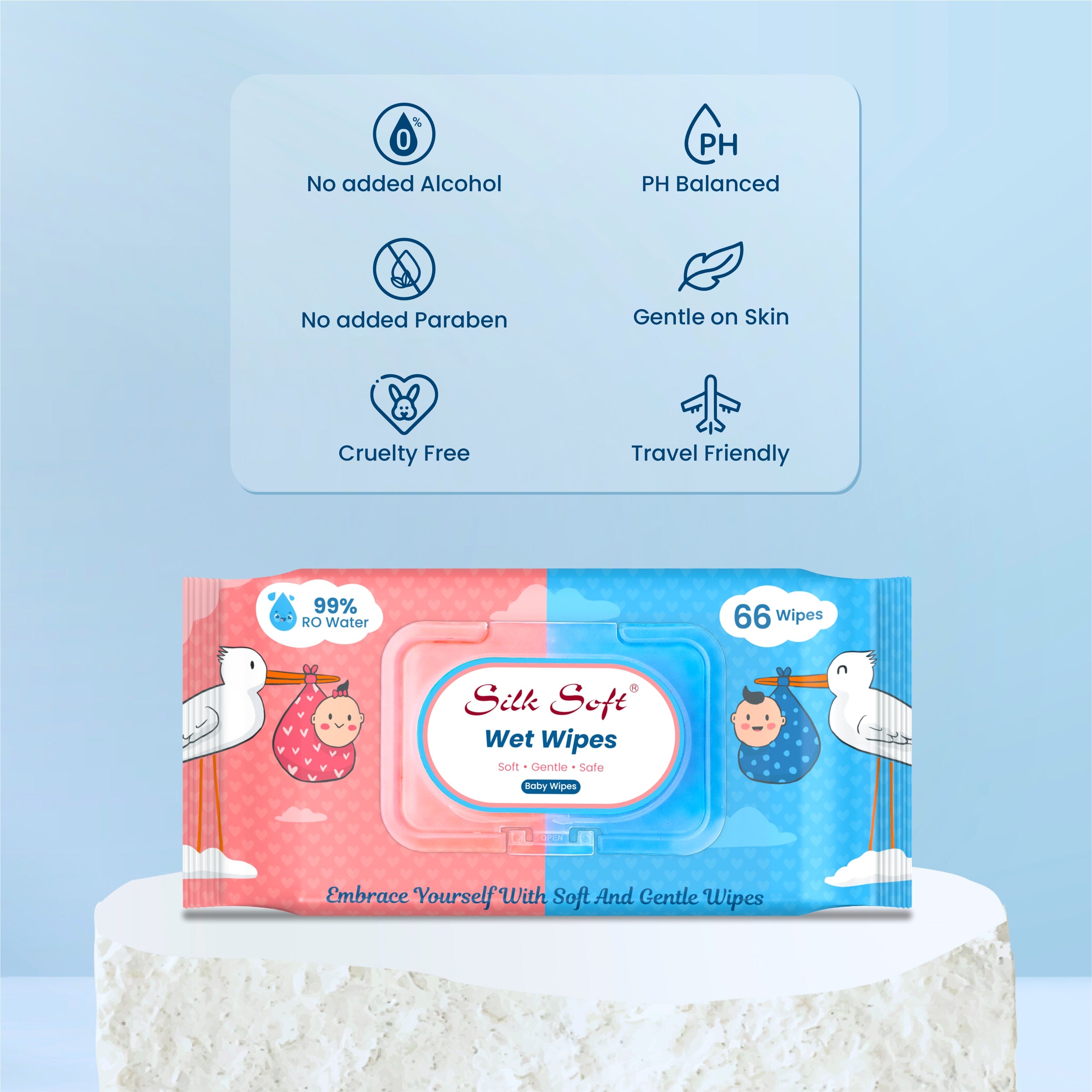 Multipurpose Wet Wipes 66 Pulls silksoftindia