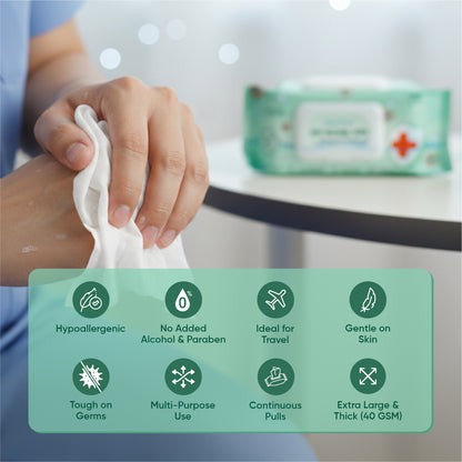 Antibacterial Wet Wipes – 10 Wipes Silk Soft