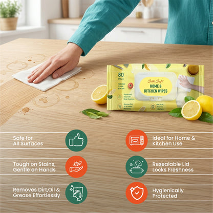 Kitchen Cleaning Wipes (80 pcs) Silk Soft