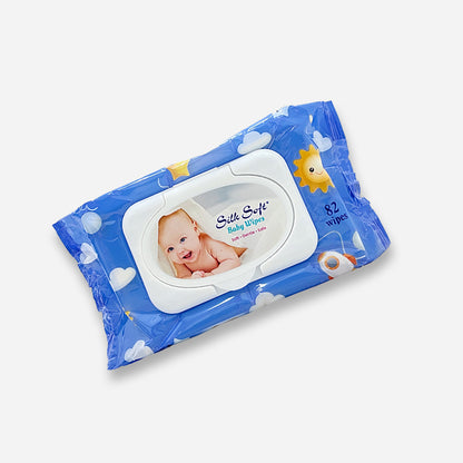 Silk Soft Baby Wet  Wipes With Lid (82 Pcs)