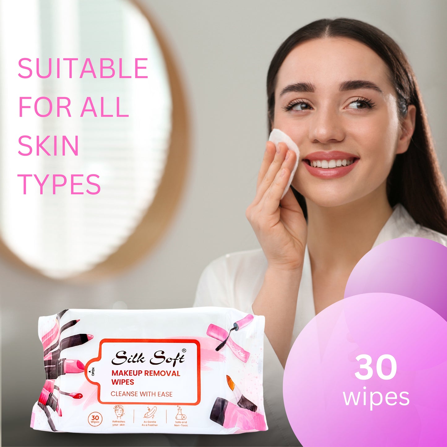 Makeup Remover Wipes (30Pcs)