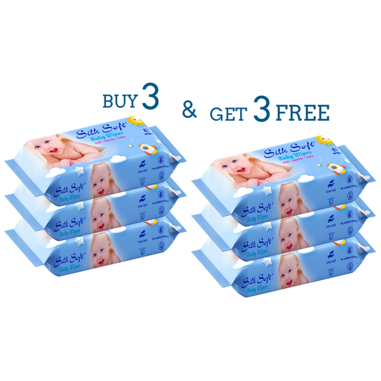 Silk Soft Baby Wet  Wipes Without Lid (82 Pcs) (Buy 3 & Get 3 Free) silksoftindia