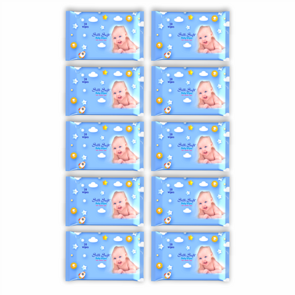 Silk Soft Baby Wipes – 10 Wipes Silk Soft