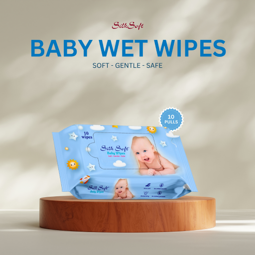 Silk Soft Baby Wipes (10 Pcs)