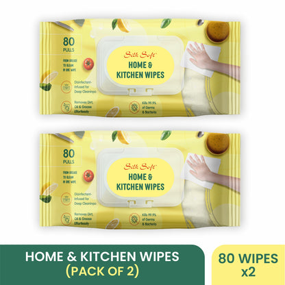 Kitchen Cleaning Wipes (80 pcs) Silk Soft